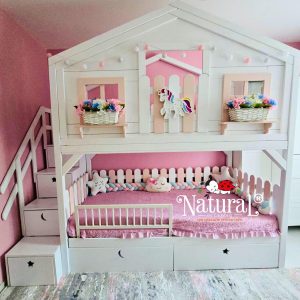 Pat supraetajat căsuță Dreamhouse